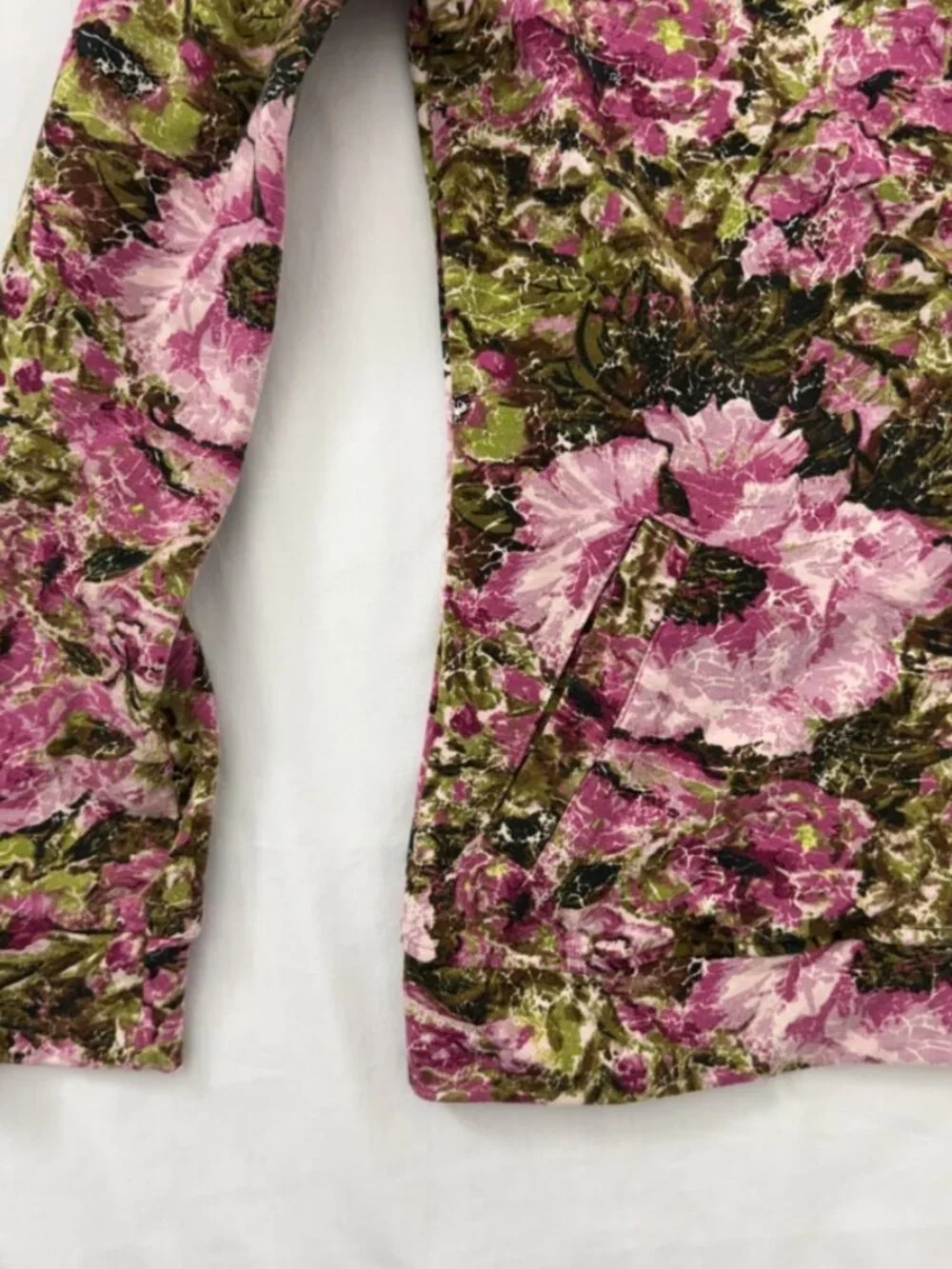 Zenergy By Chico’s Floral Zip Front Jacket Womens 0/Small Rhinestone Zip Stretch - Picture 7 of 15